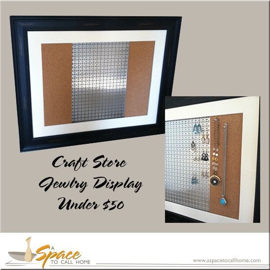 Jewelry Display Frame by A Space To Call Home