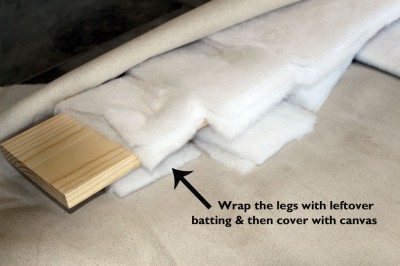 Upholstered Headboard -Wrap Legs