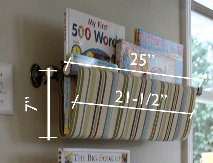 DIY No Sew Book Sling - Dimensions