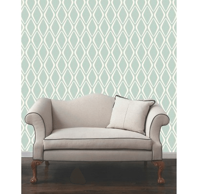 Accent Walls - Teal wallpaper update your living room