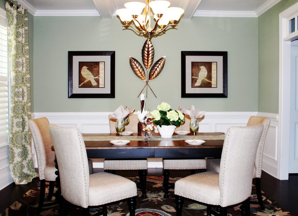 transitional dining room layout