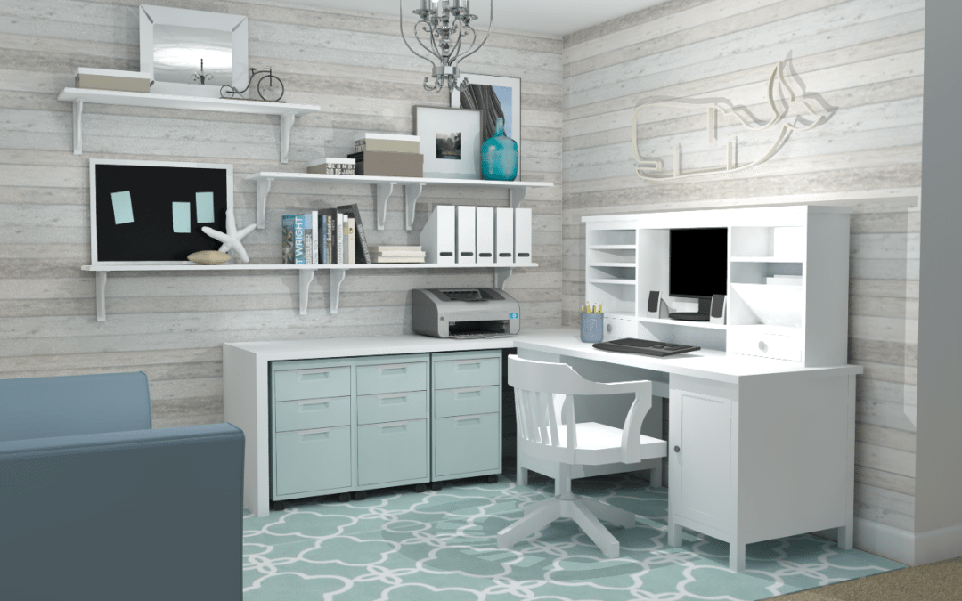 Feminine Home Office & Ikea Office Ideas