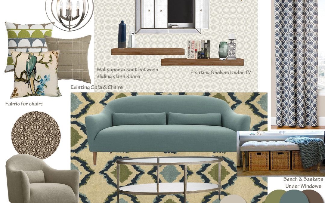 Mid Century Modern Living Room Inspiration Board